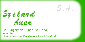 szilard auer business card