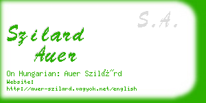 szilard auer business card